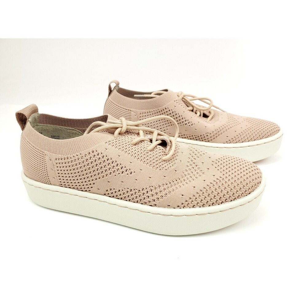 BORN Sunburst Woven Platform Sneakers Blush Knit Fabric Shoe Size 7.5 M